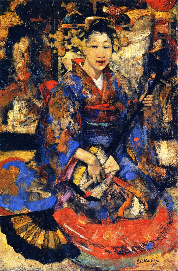 Music in Japan by Edward Atkinson Hornel | Oil Painting Reproduction