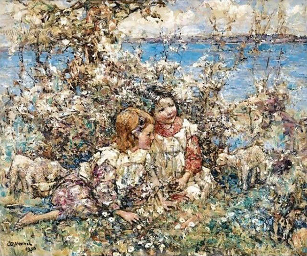 Spring Time by Edward Atkinson Hornel | Oil Painting Reproduction