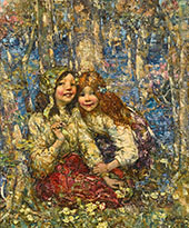 The Bluebell Wood By Edward Atkinson Hornel