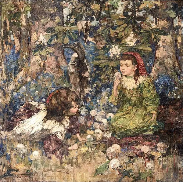The Dandelion Clock By Edward Atkinson Hornel