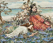 The Small Butterfly at Brighouse Bay By Edward Atkinson Hornel