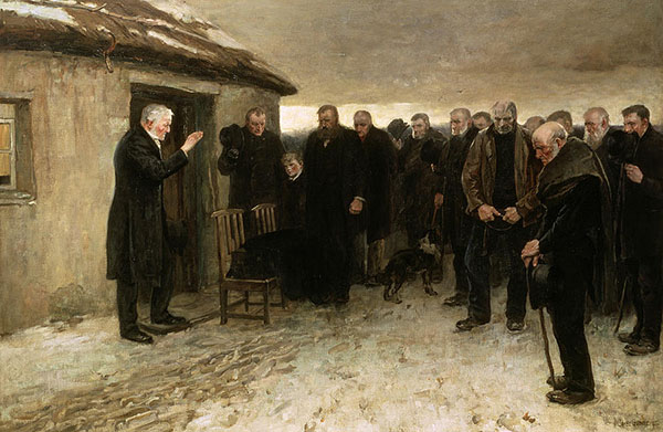 A Highland Funeral by James Guthrie | Oil Painting Reproduction