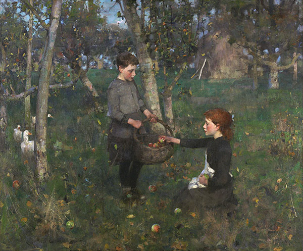 In the Orchard 1886 by James Guthrie | Oil Painting Reproduction