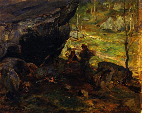 The Camp in the Woods by James Guthrie | Oil Painting Reproduction