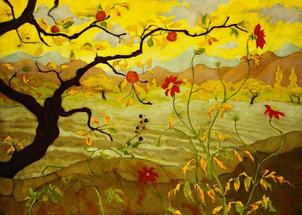 Apple Tree with Red Flowers 1902 | Oil Painting Reproduction