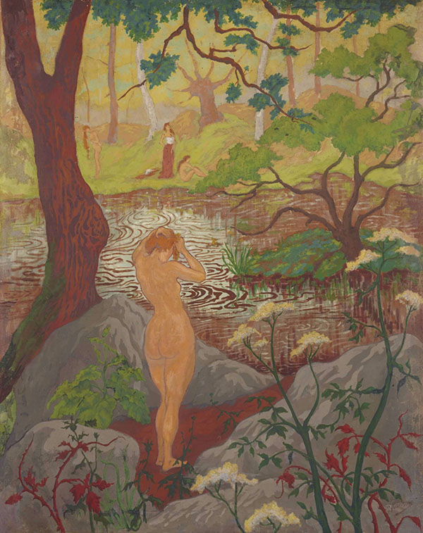 Nude Styling on The Edge of The Pond | Oil Painting Reproduction
