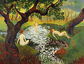 Three Bathers Among The Irises 1900 By Paul-Elie Ranson