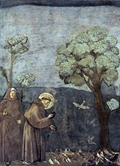 Legend of St Francis Sermon to The Birds By GIOTTO (Giotto di Bondone)