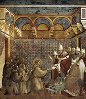 Legend of St Francis 7 Confirmation of The Rule 1299 By GIOTTO (Giotto di Bondone)