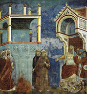 Legend of St Francis 11 St Francis Before The Sultan Trial by Fire 1300 By GIOTTO (Giotto di Bondone)