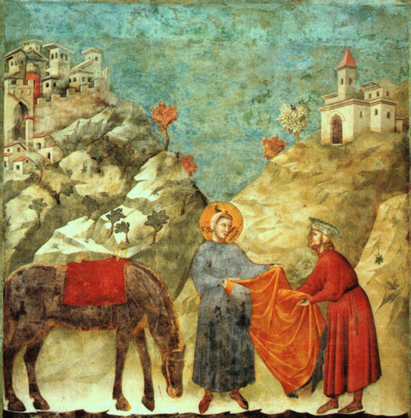 St Francis Giving his Mantle to a Poor Man 1295 | Oil Painting Reproduction