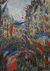 Rue Saint-Denis, Celebration of 30th June 1878 By Claude Monet