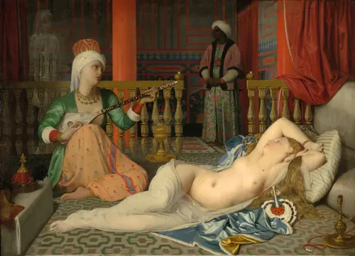 Odalisque with Slave 1839 By Jean Auguste Dominique Ingres