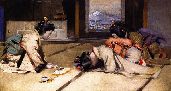 An at Home in Japan by George Henry | Oil Painting Reproduction
