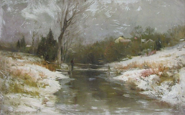 Early Snow and Frost Bronx River | Oil Painting Reproduction