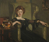Lady with Goldfish By George Henry