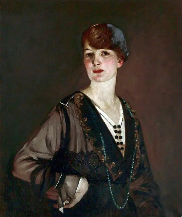 Portrait of a Lady in Black 1919 By George Henry