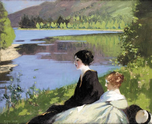 Resting by The Lake by George Henry | Oil Painting Reproduction