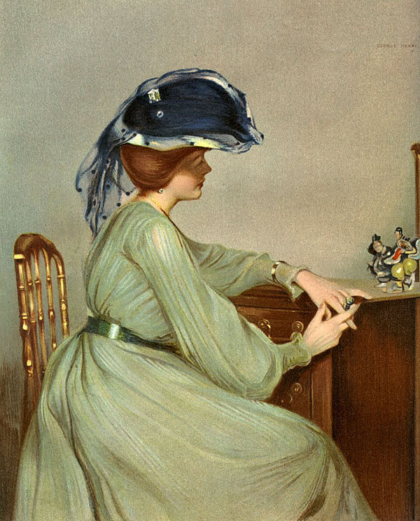 The Blue Veil 1904 by George Henry | Oil Painting Reproduction
