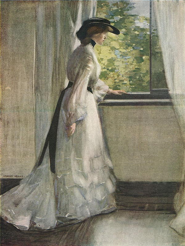 At The Window 1916 by George Henry | Oil Painting Reproduction