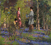 Picking Bluebells By George Henry