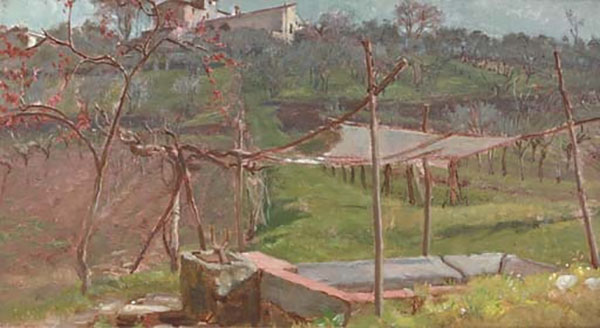 An Italian Vineyard by Thomas Millie Dow | Oil Painting Reproduction