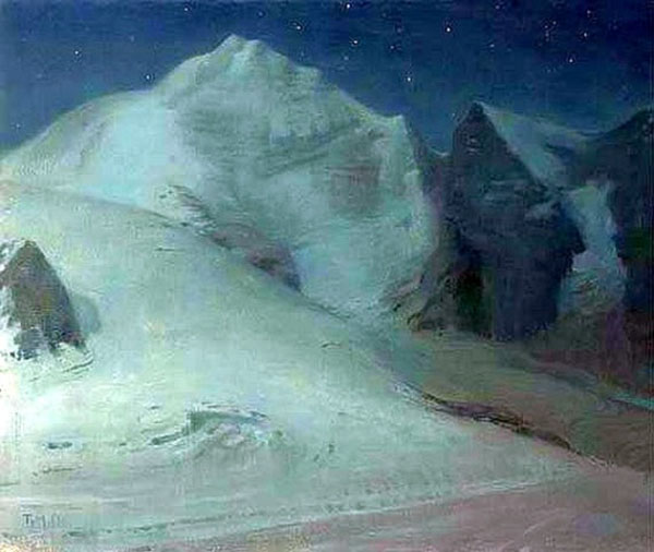 Moonlight In The Alps by Thomas Millie Dow | Oil Painting Reproduction