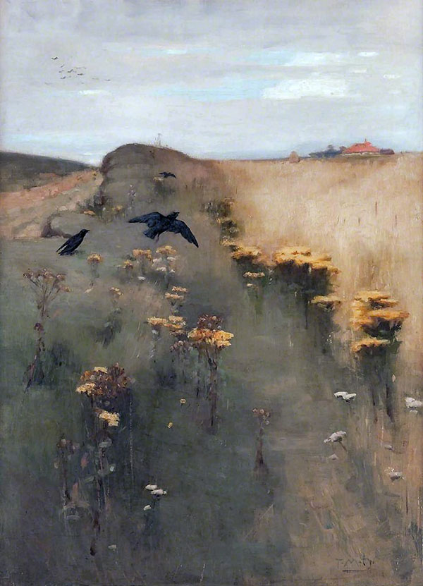 Ragweed and Crows by Thomas Millie Dow | Oil Painting Reproduction