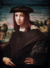 A Young Man 1517 By Giovanni Battista Rosso Fiorentino