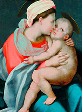 Madonna and Child By Giovanni Battista Rosso Fiorentino