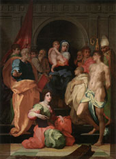 Madonna Enthroned and Ten Saints 1522 By Giovanni Battista Rosso Fiorentino