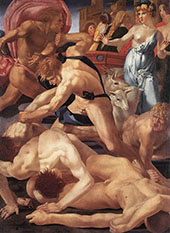 Moses Defending The Daughters of Jethro 1523 By Giovanni Battista Rosso Fiorentino