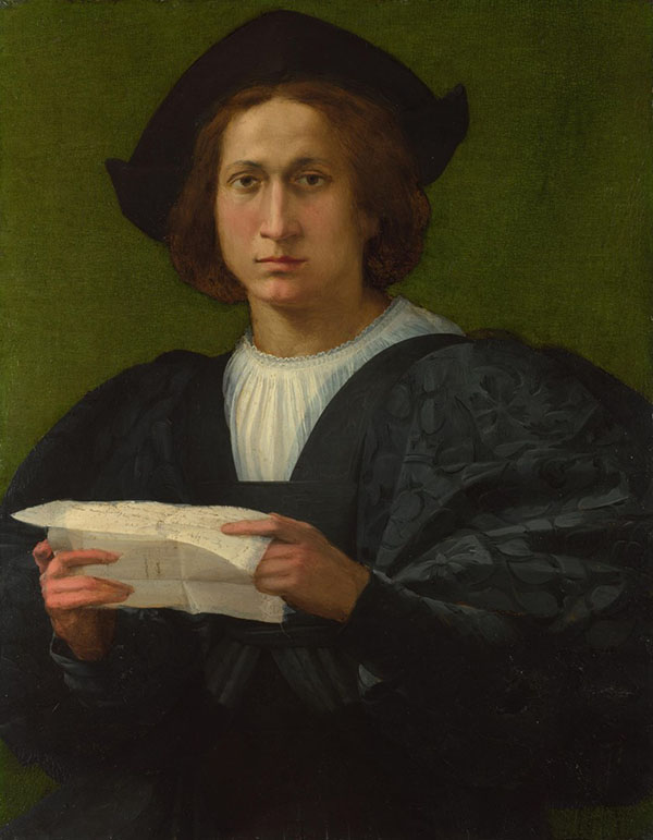 Portrait of a Young Man Holding a Letter | Oil Painting Reproduction