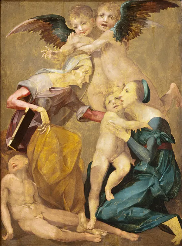 The Holy Family 1520 By Giovanni Battista Rosso Fiorentino