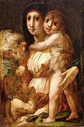 The Holy Family with The Infant Saint John The Baptist 1521 By Giovanni Battista Rosso Fiorentino