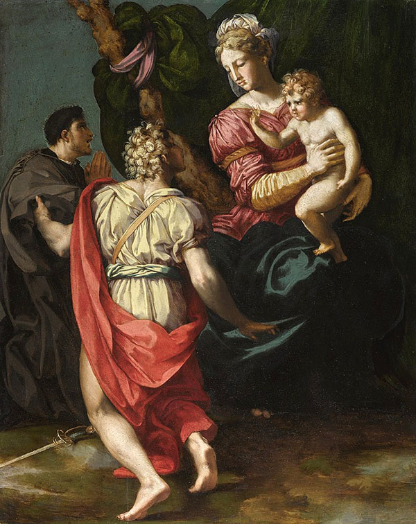 The Virgin and Child with Saint Julian and a Donor | Oil Painting Reproduction