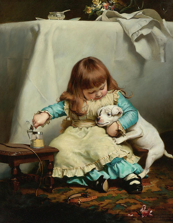 Once Bit,Twice Shy 1885 | Oil Painting Reproduction