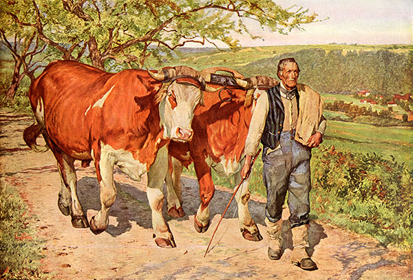 Der Landmann by Eugene Burnand | Oil Painting Reproduction