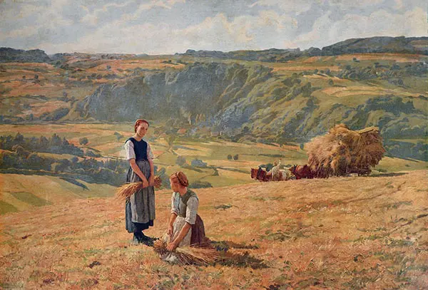 Les Glaneuses By Eugene Burnand