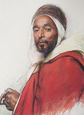 Spahi Mohamed Osman from Oran By Eugene Burnand