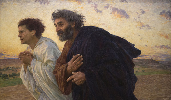 The Disciples, Peter and John Running to The Tomb on The Morning of The Resurrection | Oil Painting Reproduction