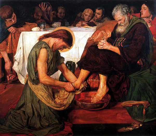 Jesus Washing Peter's Feet by Ford Madox Brown | Oil Painting Reproduction