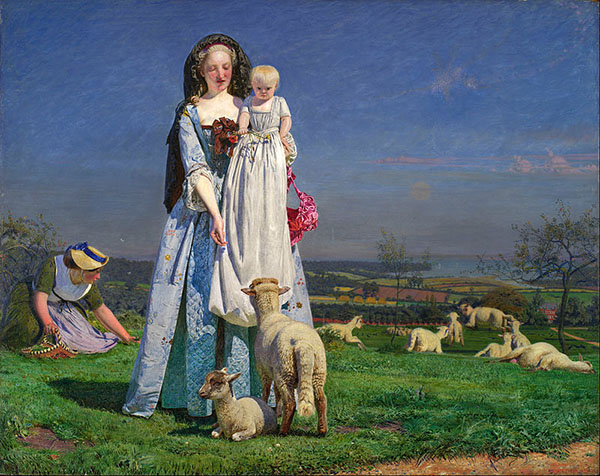 Pretty Baa Lambs by Ford Madox Brown | Oil Painting Reproduction