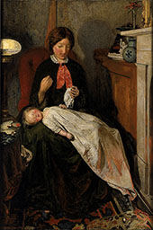 Waiting an English Fireside 1855 By Ford Madox Brown