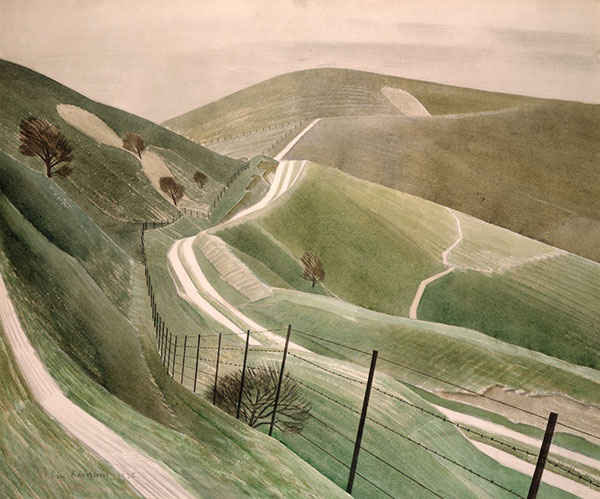 Chalk Paths 1935 by Eric Ravilious | Oil Painting Reproduction
