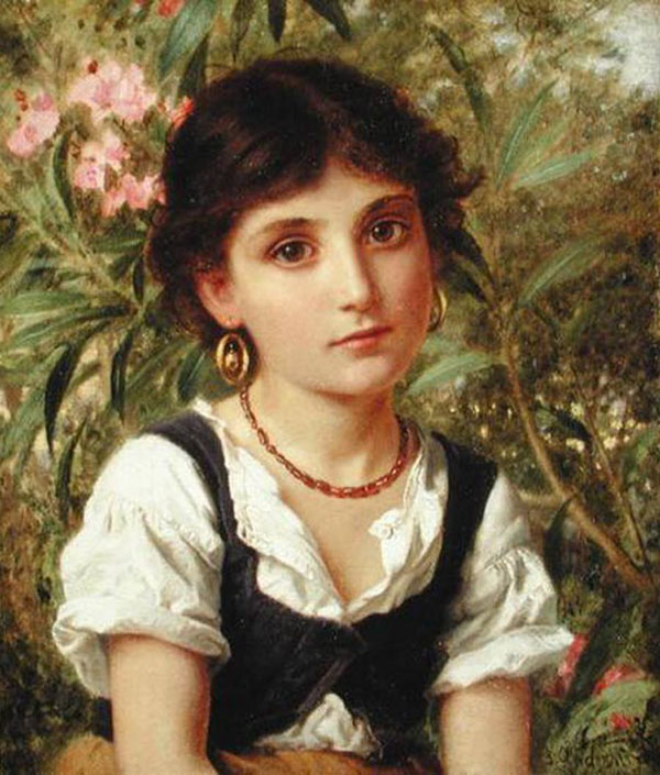 Far Away Thoughts by Sophie Gengembre Anderson | Oil Painting Reproduction