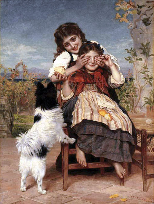 Guess Again by Sophie Gengembre Anderson | Oil Painting Reproduction