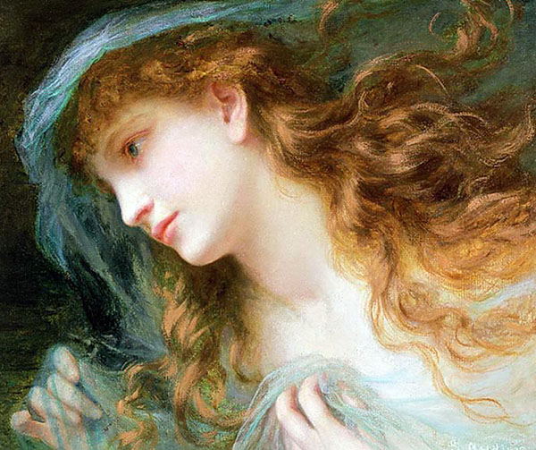 Head of a Nymph by Sophie Gengembre Anderson | Oil Painting Reproduction