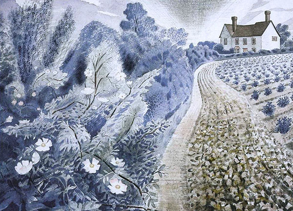 Farm House Field by Eric Ravilious | Oil Painting Reproduction