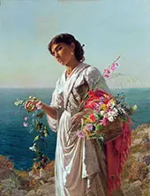 The Flower Girl By Sophie Gengembre Anderson